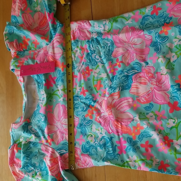 Lilly Pulitzer Cayce Short Sleeve Dress in Surf Blue Luscious Lions - Picture 13 of 16